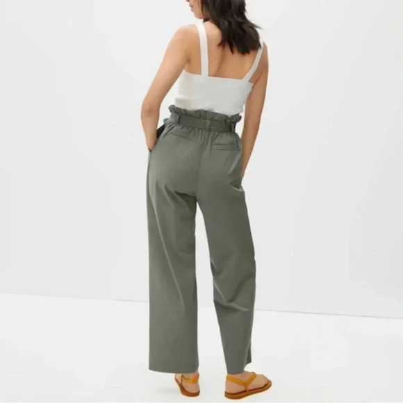 Everlane Organic Cotton The Paperbag Pants in Thyme Size 2 - Picture 2 of 11
